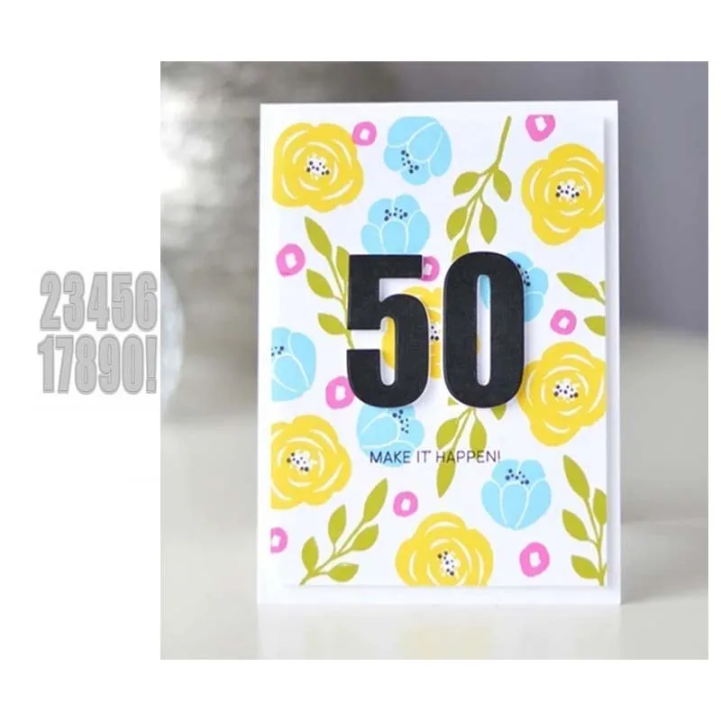 JC 0 9 в форме цифр металлические режущие штампы для скрапбукинга новый дизайн