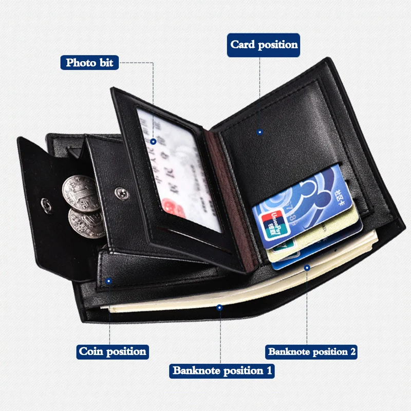 Custom Picture Personalized Short Wallet Men's Double-Sided Inscription Photo Father's Day Gift customized Wallet For Men