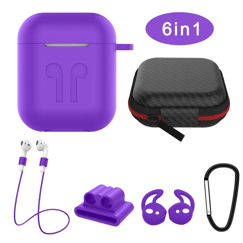 Blue Set-Box 6 в i идеальный чехол для airpods 2 1 чехол противоударный для Apple Air pods 1 защитный чехол для наушников водонепроницаемый чехол s Аксессуары - Цвет: Blue Set-Box