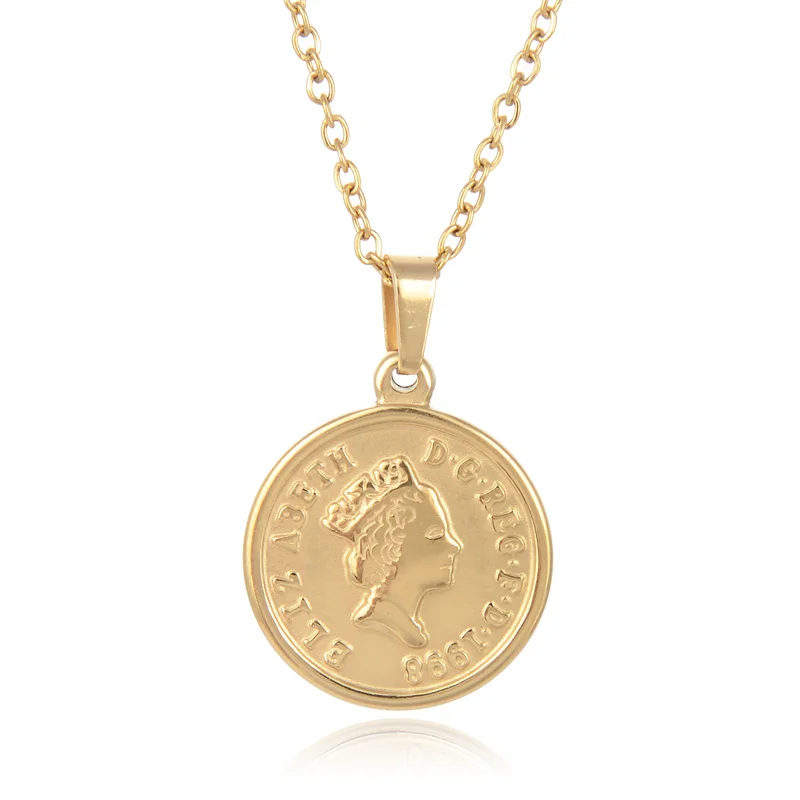 Цепочка с подвеской-инициалом для женщин модное ожерелье из нержавеющей стали