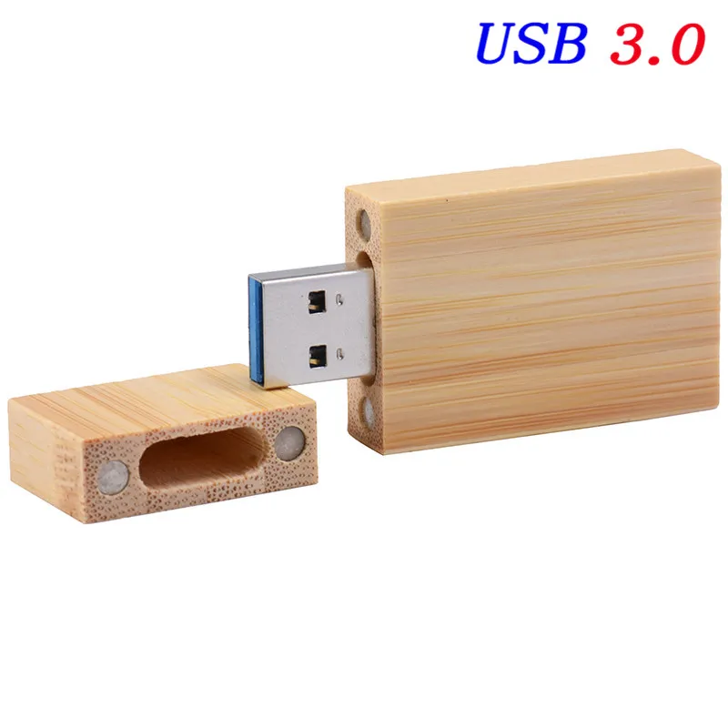 SHANDIAN USB 3,0 деревянный usb с коробкой USB флеш-накопитель ручка драйвер деревянные чипы pendrive 4 ГБ 8 ГБ 16 г 32 Гб 64 Гб креативный персональный логотип - Цвет: bamboo