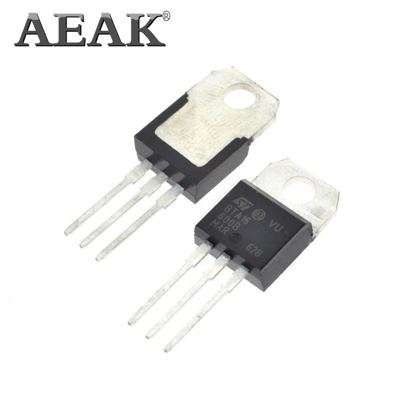 100 шт AEAK BTA16-600B BTA16-600 BTA16 Triacs 16 ампер 600 вольт TO-220 новые оригинальные стандартные триаксы