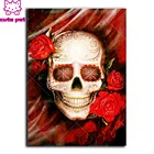 Алмазная вышивка 3d Хэллоуин Череп diy алмазная живопись вышивка крестиком Алмазная мозаика полный квадрат круглая Стразы Искусство декора