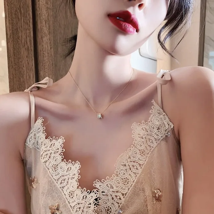 Модное повседневное Ожерелье Стразы чокер индивидуальный кулон золотой цвет