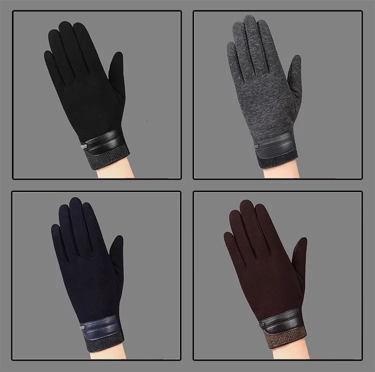 Роскошные кожаные мото Guantes PU лоскутные толстые перчатки мужские зимние перчатки мужские мотоциклетные теплые перчатки противоскользящие