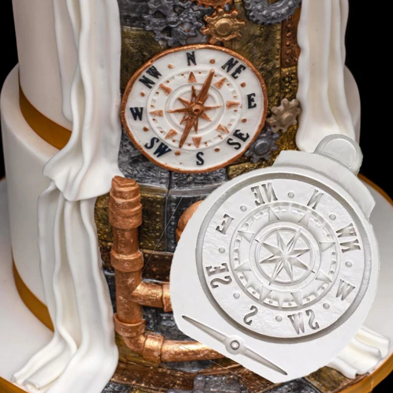 Compass& СТИМ панк формы для помадки торта Декор Инструменты, силиконовые формы Sugarcrafts д набор для выпечки с шоколадом инструменты для тортов Gumpaste Fimo игровое тесто
