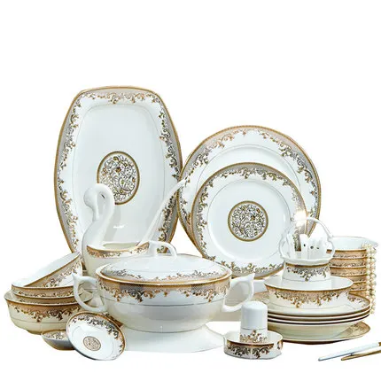 

Модные наборы посуды 2022, посуда для дома, новинка, 56 дюймов, посуда, Простые керамические комбинированные столовые наборы