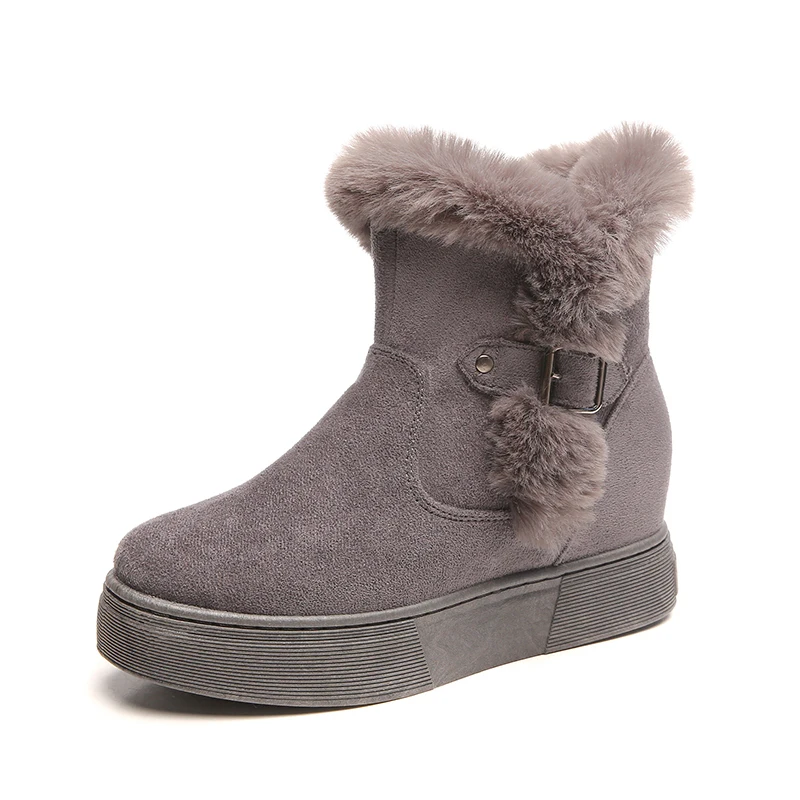 CINESSD/женские ботинки с кисточками увеличивающие рост Botas Теплые плюшевые