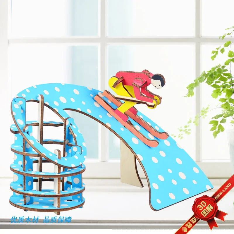 1 шт. модный креативный Деревянный Мини пазл держатель для ручек модель детей