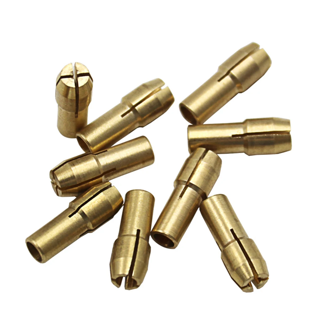 11PCS/Set Brass Drill Chucks Collet Bits 0.5-3.2mm 4.3mm Shank Screw Nut Replacement for Dremel Rotary Tool | Инструменты