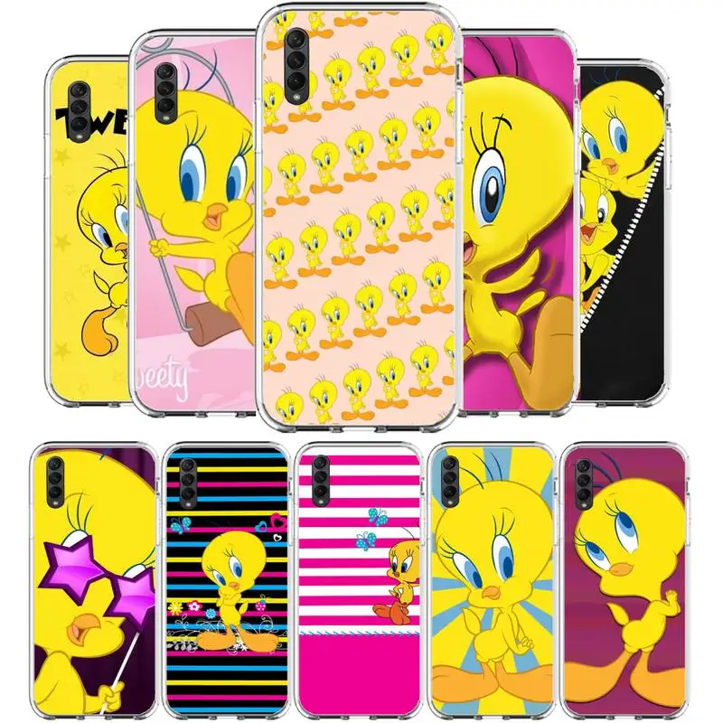 

Cartoon Tweety Bird Piolin Phone Case For Samsung Galaxy A10 A30 A40 A50 A70 A51 A52 A71 A12 A21S A31 A20 30S A50S clear cover