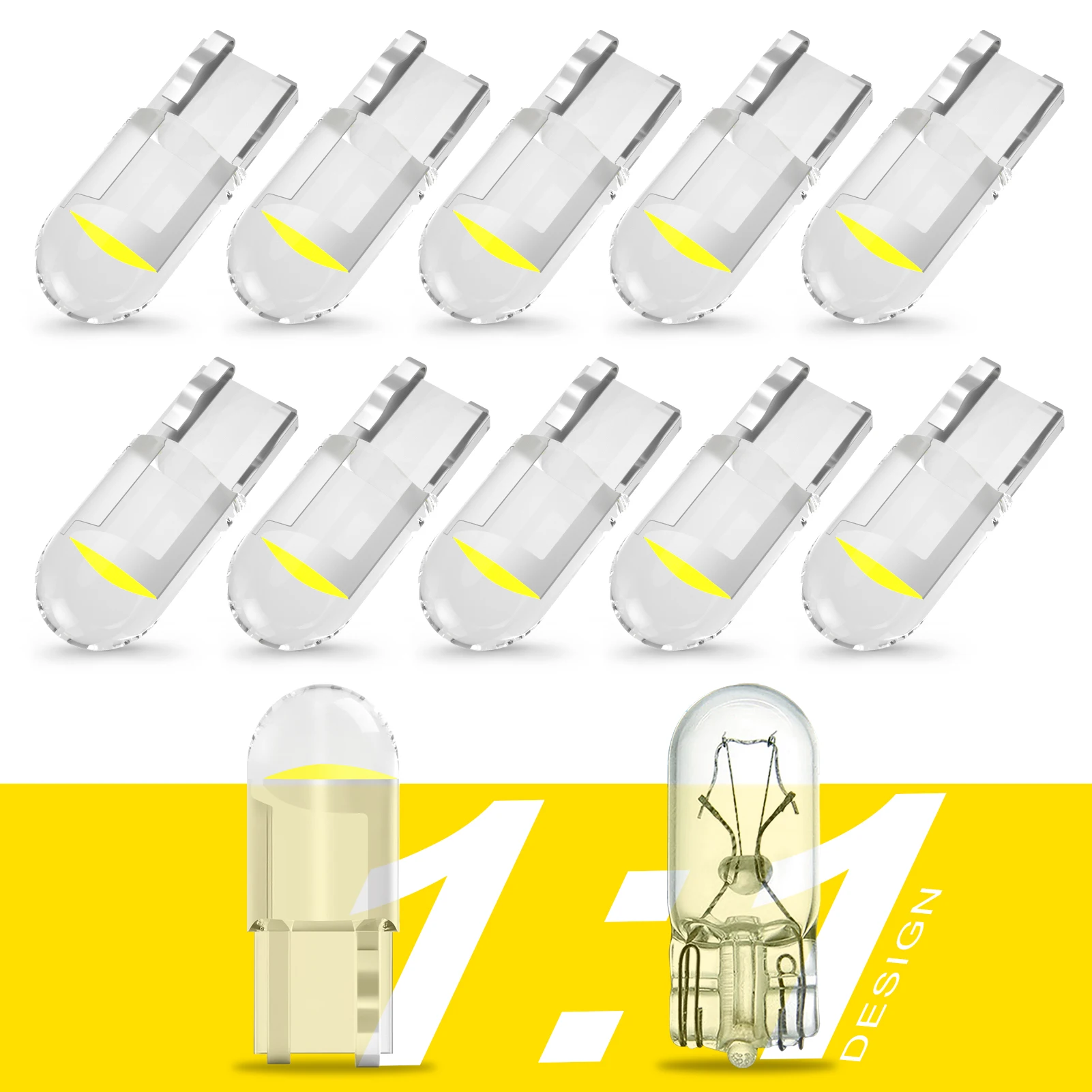 10 шт. T10 светодиодный лампочка W5W 168 501 7020 SMD автомобильный клиновидный парковочный