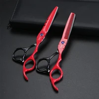 6 inch japan 440c professional hairdressing scissors hair scissors for barber shop stainless steel salon barbershop set