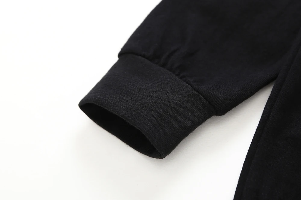 2020 Модный комплект одежды для маленьких мальчиков и девочек черная футболка с