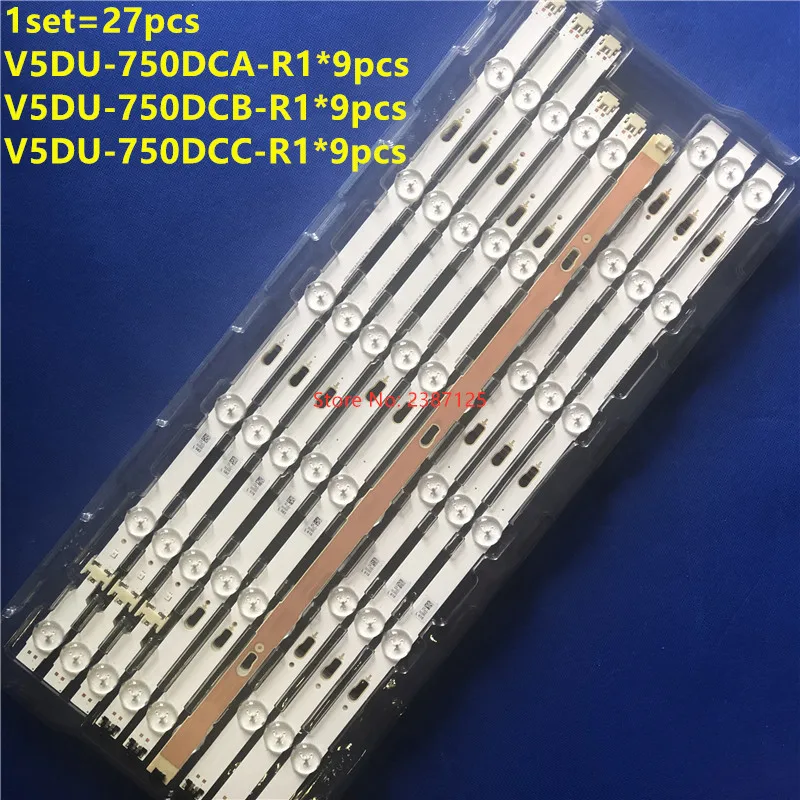 

Новый комплект 27 шт. (9 * A + 9 * B + 9 * C) светодиодный ремешок для V5DU-750DCA-R1 V5DU-750DCB-R1 V5DU-750DCC-R1 BN96-34763A BN96-34764A
