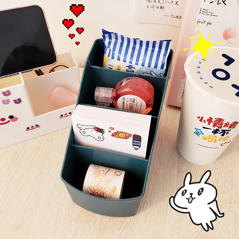 Kawaii настольная коробка для хранения корейских настольных ручек держатель кистей