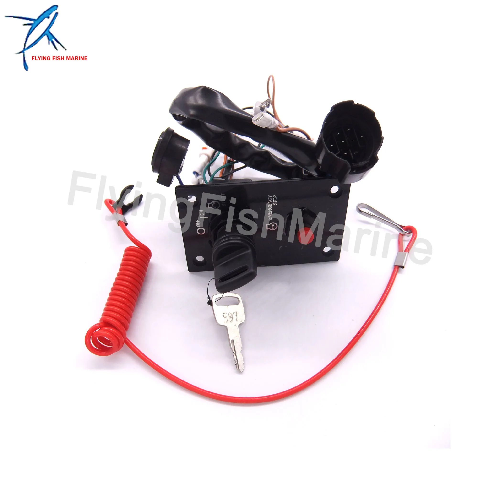 Outboard Motor 37100-96J24 37100-96J25 Single Ignition Key Switch Panel for Suzuki Boat Engine