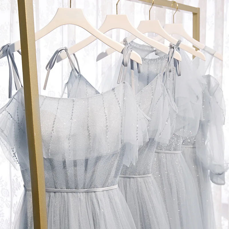 Серебряные женские Элегантные Изысканные кружева аппликация вечернее вечерние