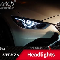 head lamp for car mazda 6 atenza 2013 2017 headlights fog lights daytime running lights drl h7 led bi xenon bulb car accessories