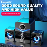 computer speakers wired bluetooth 5 0 desktop combination audio wireless led usb surround sound effect bass speaker