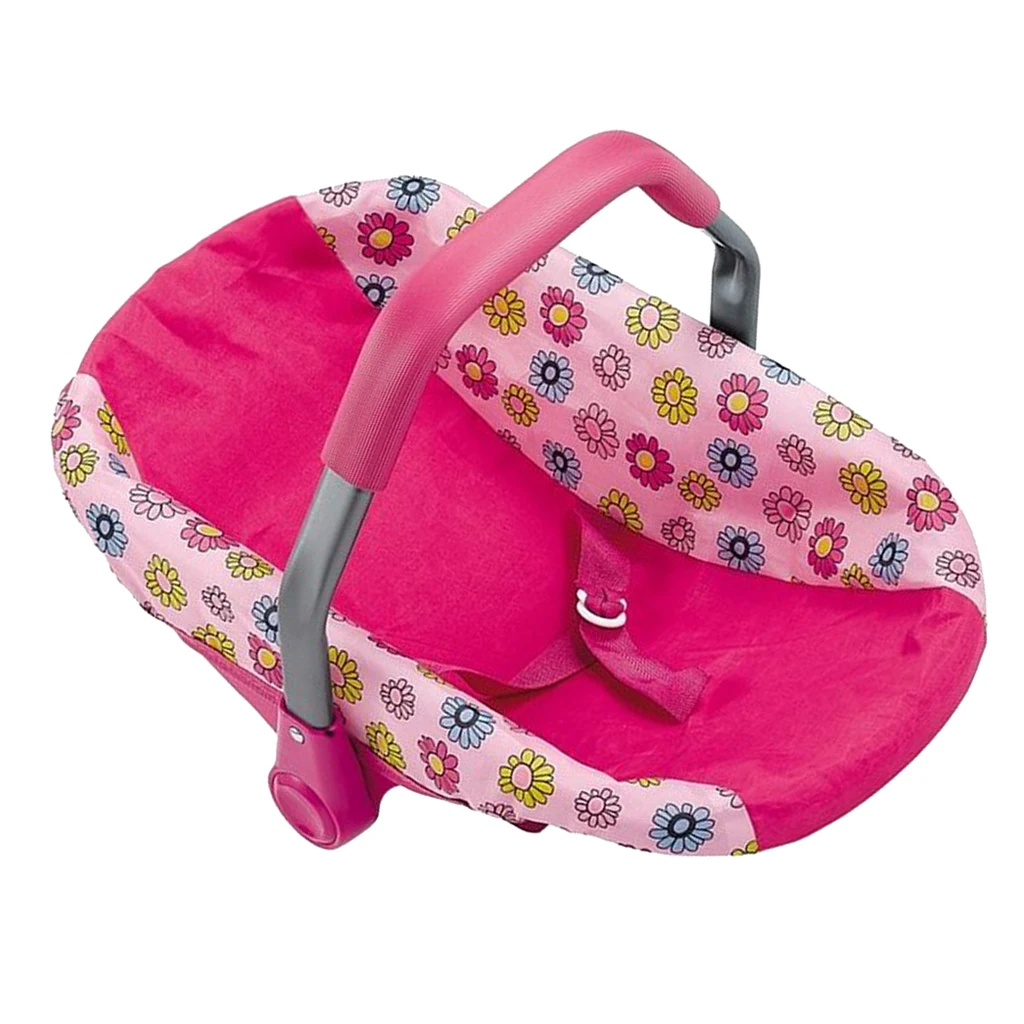 

Cute Doll Car Seat Doll Adjustable Carrier For 16'' Reborn Dolls Kids Toys