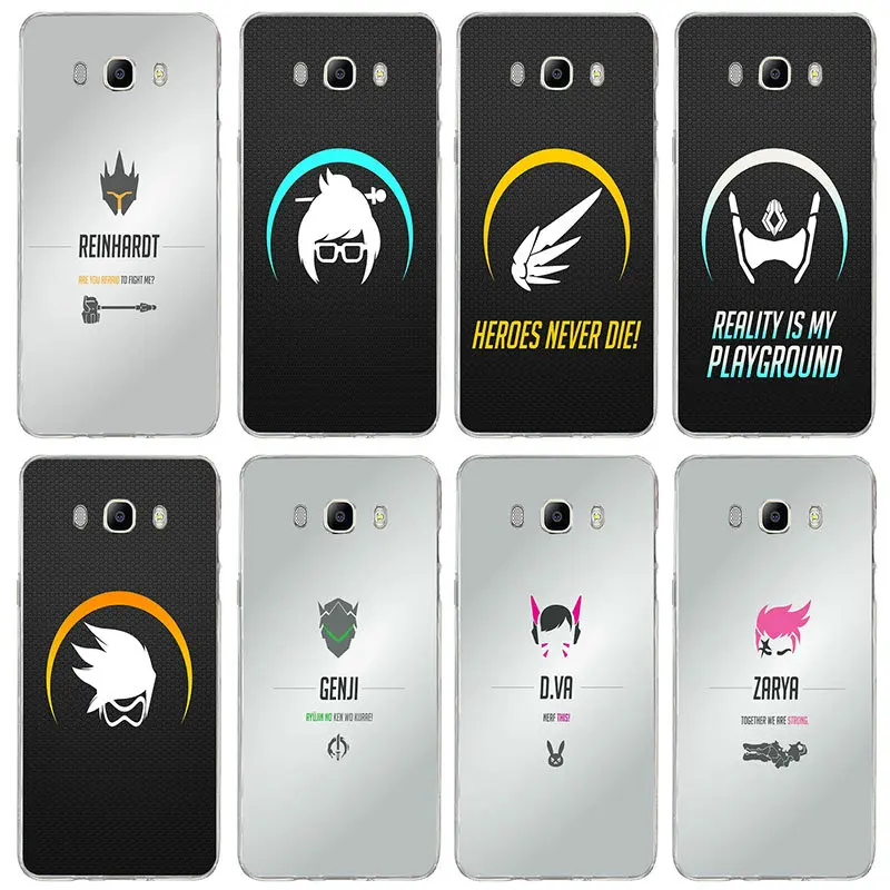 Overwatchs герой OW арт мягкий чехол для телефона samsung Galaxy Note 4/Note 5 8 9 10 A10 A20 A30 A40 A50 A60 A70 A80