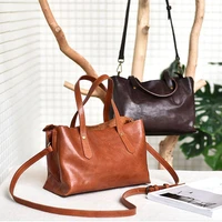 brand womens luxury leather handbags retro handmade leather shoulder crossbody bag large capacity casual messenger tote sac