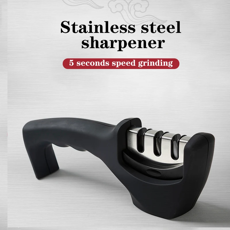 3-ступенчатая точилка для кухонных ножей профессиональный точильный камень