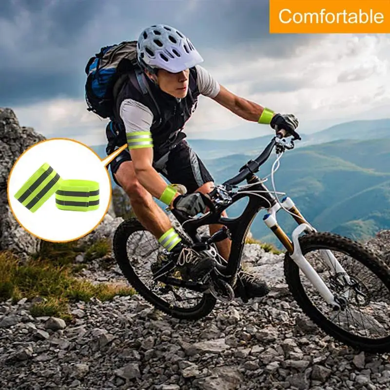 4 шт. светоотражающие эластичные ремешки на руку | Спорт и развлечения