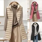 Женская Осенняя куртка, парки, жилеты, осенне-зимняя теплая стеганая куртка с капюшоном Eam, стильное легкое пуховое пальто, жилет для девушек