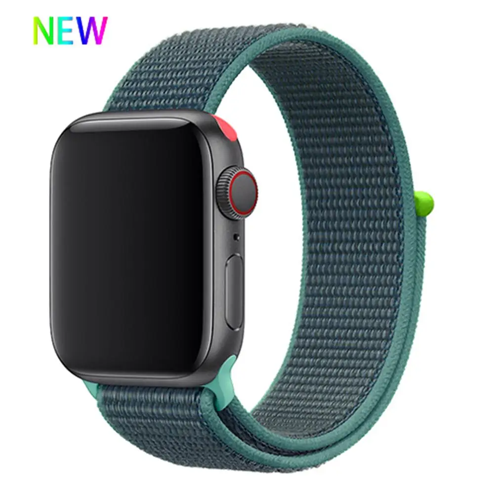 Последняя нейлоновый ремешок für apple watch группа 4 44 мм/40 мм, correa apple watch 3 42 мм/38 мм iwatch серии 4/3/2 bunte stecker чехол для телефона на руку