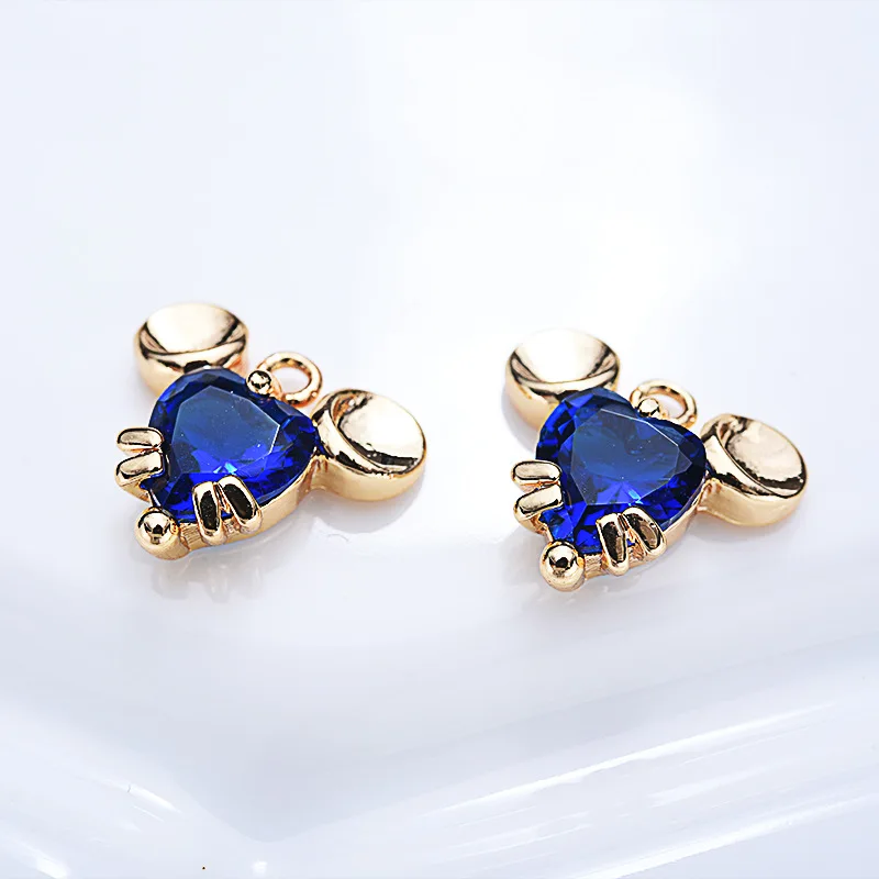 ZG новое ожерелье кулон аксессуары оптом цвет циркония мультфильм Микки Маус