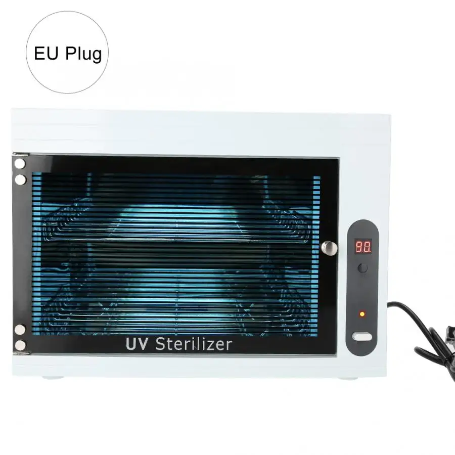 EU plug Маникюрный аппарат, маникюрные инструменты, УФ Дезинфекция, шкаф, ножницы, полотенце, инструменты для ногтей, стерилизатор, оборудование, аксессуары для ногтей - Цвет: EU plug