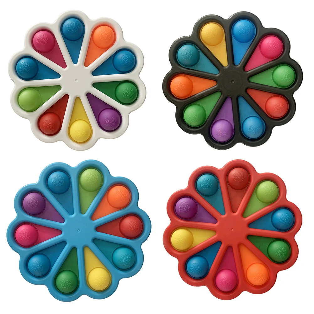 

Baby Montessori Toy Finger Exercise Board Silicone Push Bubble Anti-Stress Toy Fun Puzzle Toy for Kids Adult Decompression Toy