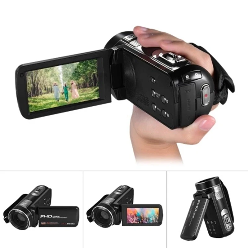 OPQ 1080P Full HD Цифровая видеокамера 16x цифровой зум с цифровым поворотом ЖКД пресс