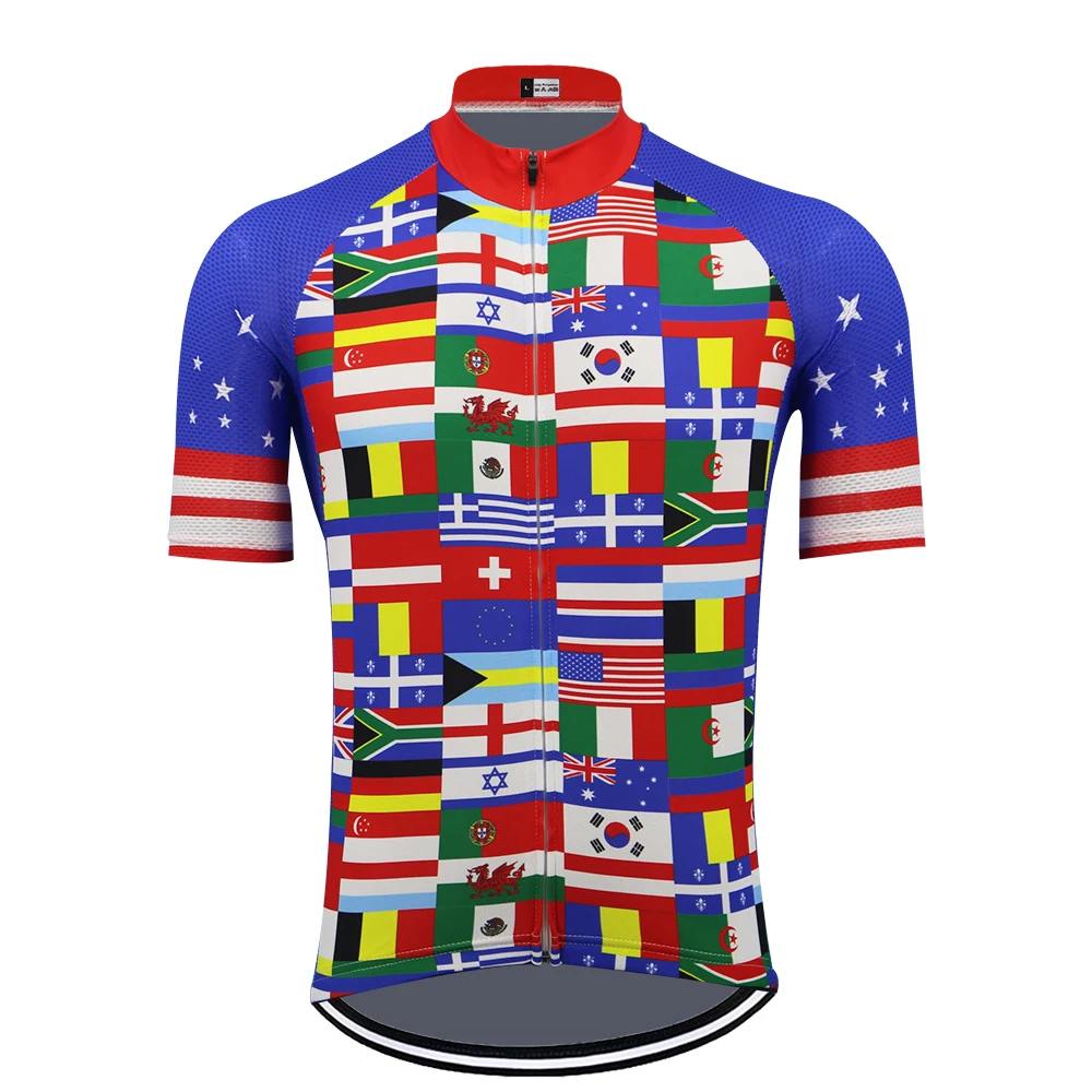 Классический Национальный флаг Велоспорт Джерси Мужская одежда для велоспорта