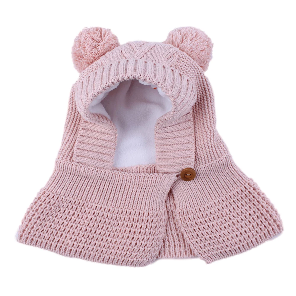 Шапка на шлем для детей зимняя вязаная шапочка мальчиков и девочек флисовая