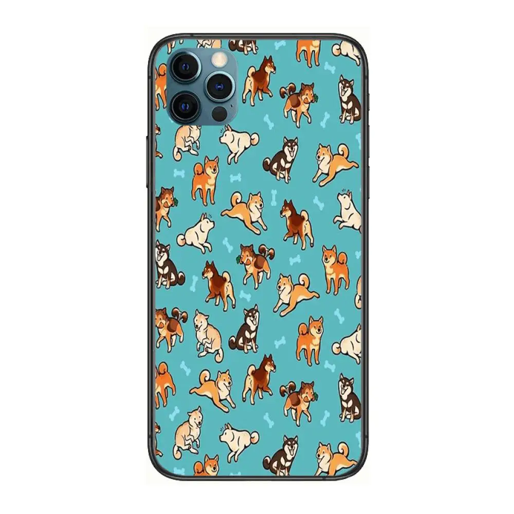 

Puppy Cute Shiba Inu Style Phone Case cover For iphone 12 pro max 11 8 7 6 s XR PLUS X XS SE 2020 mini black cell shell