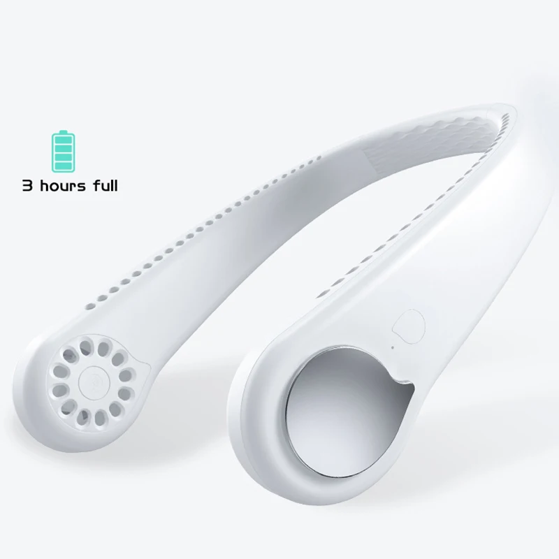 

Fan USB Portable Hanging Neck Fan with 40+ Vent Holes Mini Electric Air Conditioner for Outdoor No Blades Will Not Hit Face