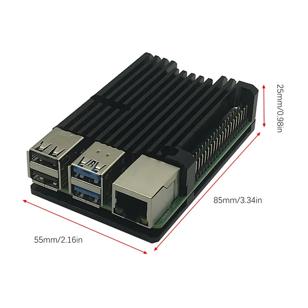 Для Raspberry Pi 4 Модель B алюминиевая броня корпус охлаждающая коробка алюминиевый чехол запасные части