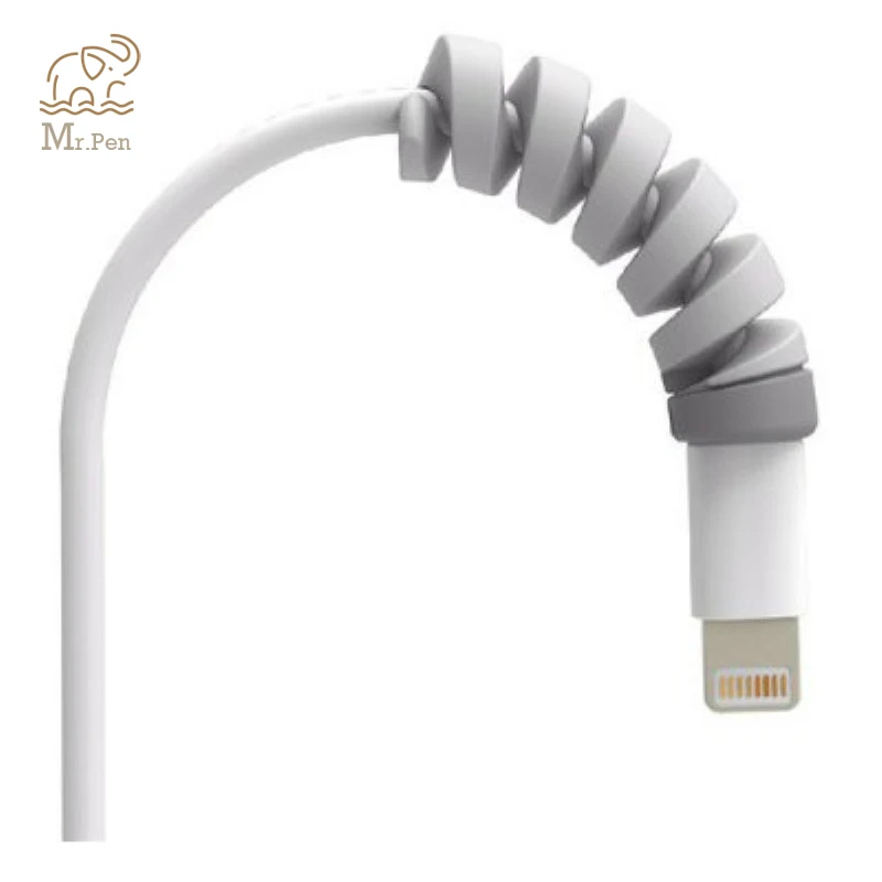 

10pcs Cable Protector Bobbin Winder Data Line Case Rope Protection Spring Twine for IPhone Android USB Earphone Cover Desk Set