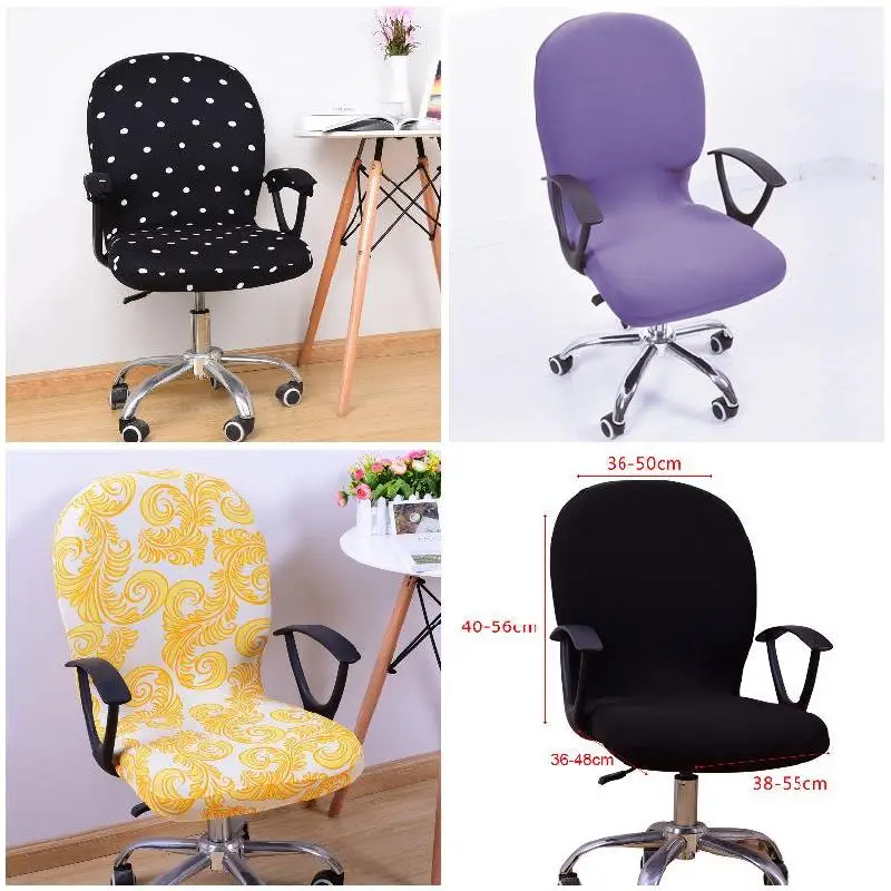 

Swivel Chair Cover Stretchable Removable Computer Office Washable Rotating Lift PRE School Sets