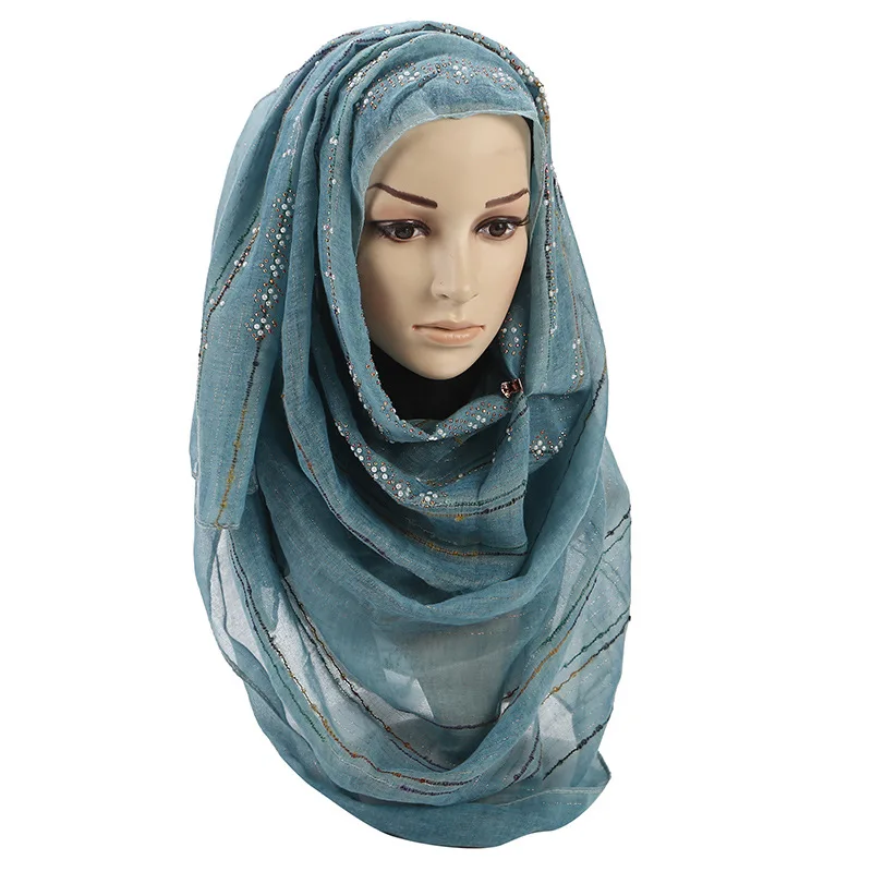 75*180 см шифоновое женское длинное Hijab шарф Мусульманский женский Хиджаб Шапки