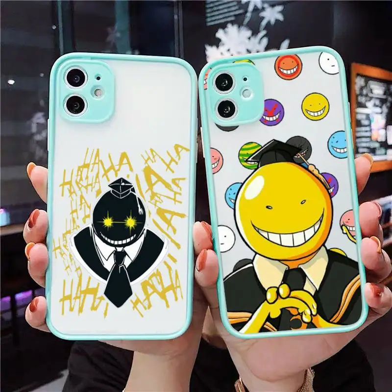 

Assassination Classroom Anime Phone Cases Matte Transparent for iPhone 7 8 11 12 s mini pro X XS XR MAX Plus cover funda shell