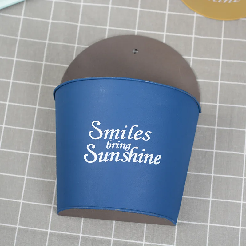 Ретро железная листовая подвесная корзина украшение для дома на стену Цветочная