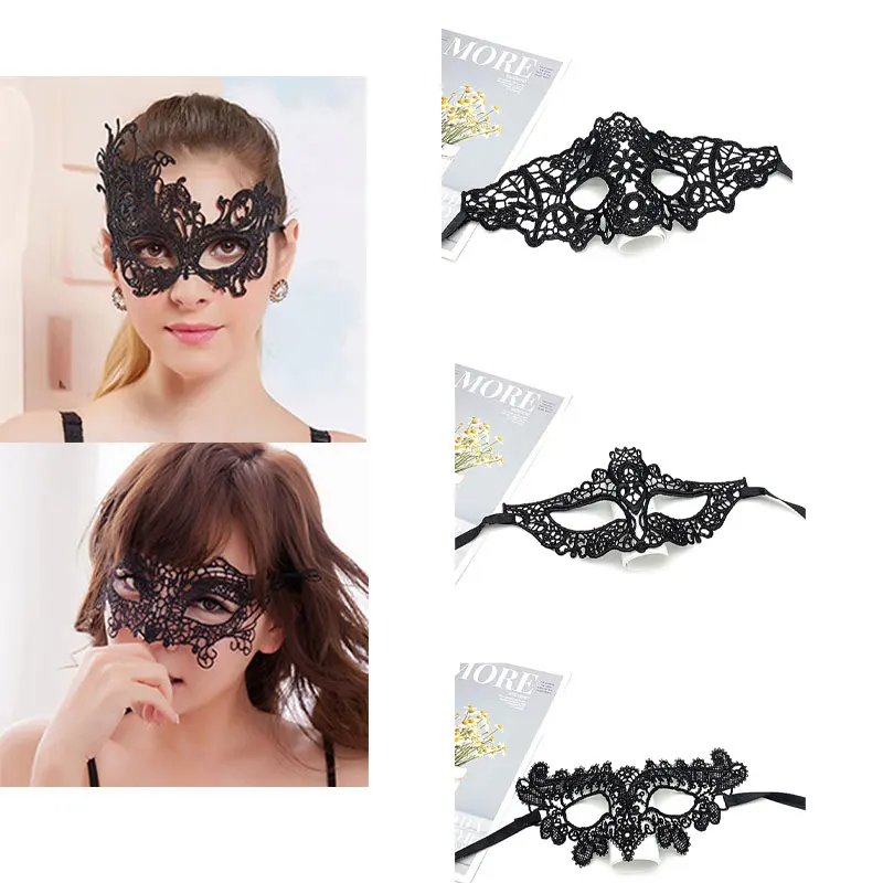 Women Sexy Black Lace Mask Masquerade Party Eye Mask Festival Halloween Cosplay Masks Accessories