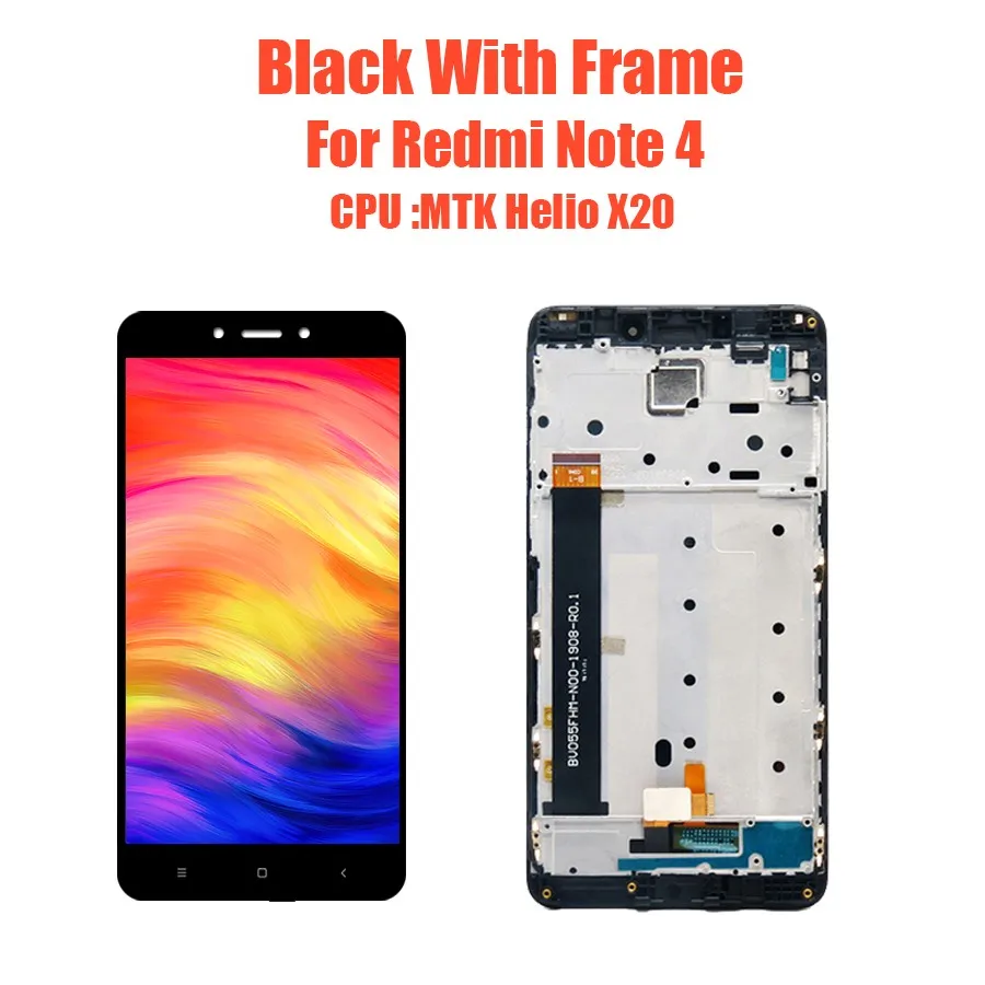 ЖК-экран PINZHENG AAAA для Xiaomi Redmi Note 4 4X дисплей для Snapdragon 625 MTK Helio X20 сменный ЖК-дисплей - Цвет: For Redmi Note 4
