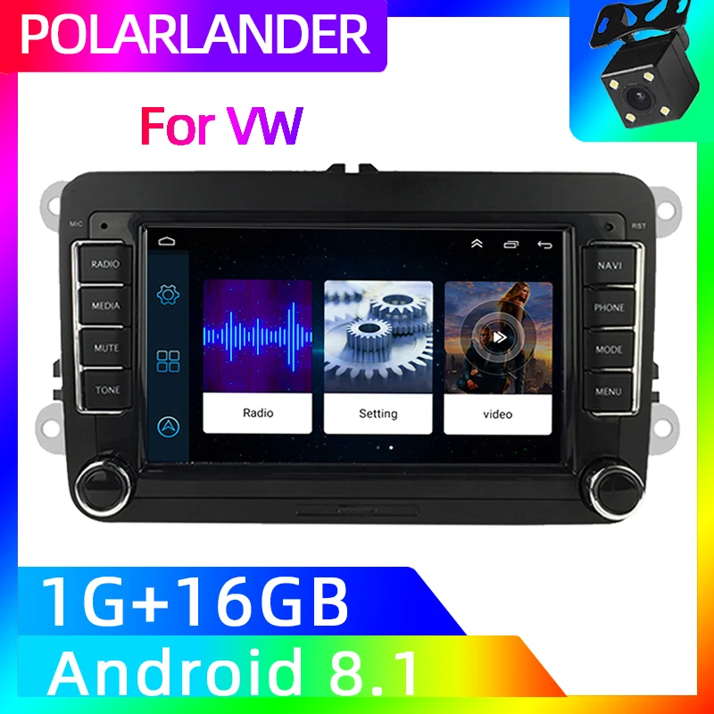 2 Din 7 зеркальная ссылка дюймов gps навигация для Apple Car Stereo Radio Wifi Bora Golf VW Polo Volkswagen Passat