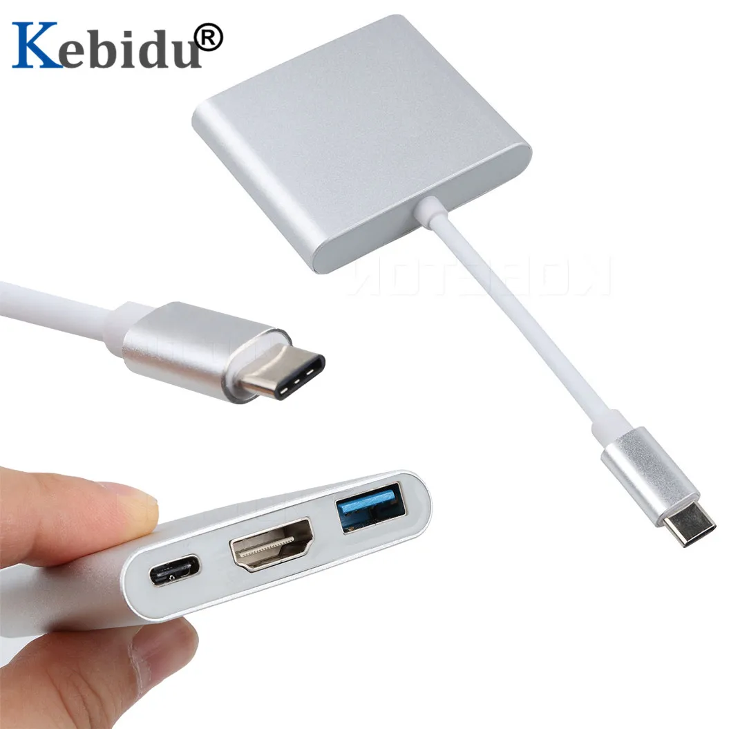 Тип C к совместимому с HDMI кабель USB 3 1 концентратор до 0 зарядный адаптер для Mac Air