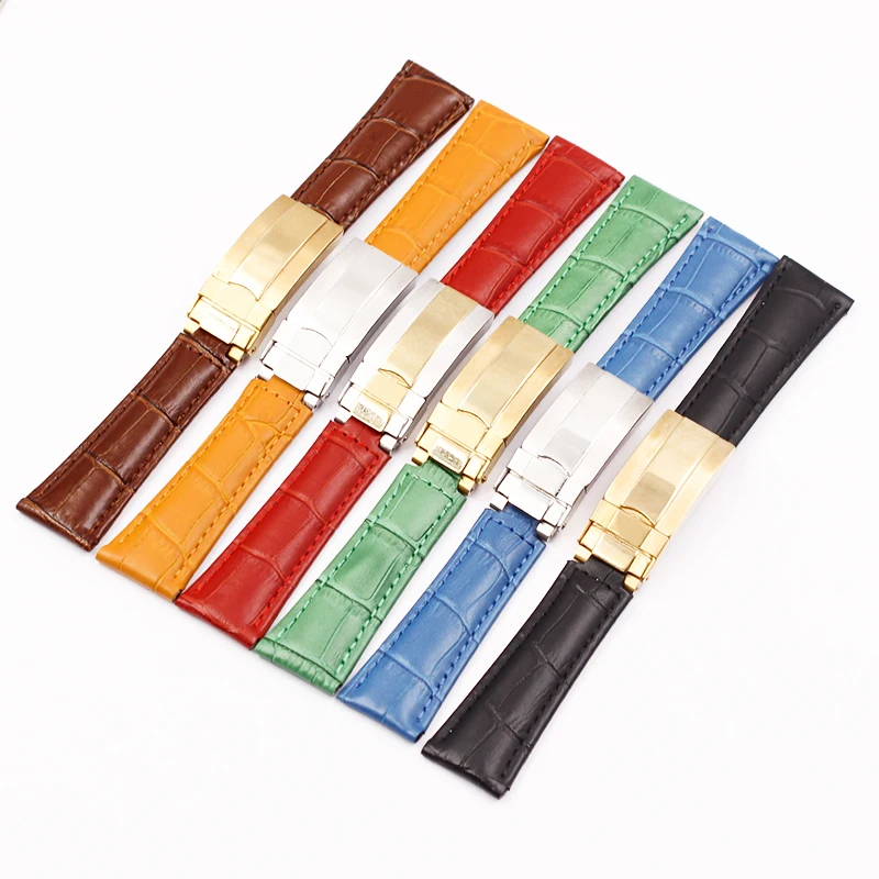 Ремешок для часов из крокодиловой кожи подходит Rolex с зелеными водными